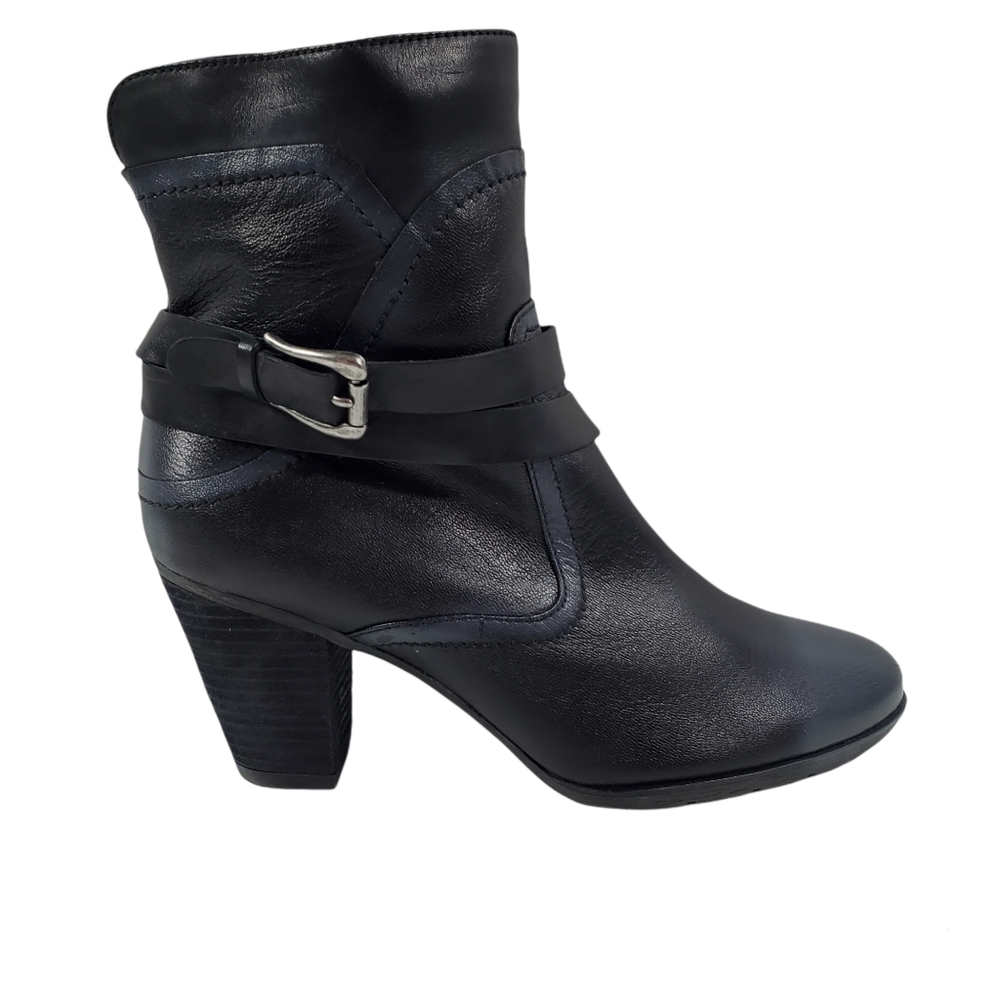 Blondo Frederika Leather Boots Black and Gray Aqua Protect Womens Size 10